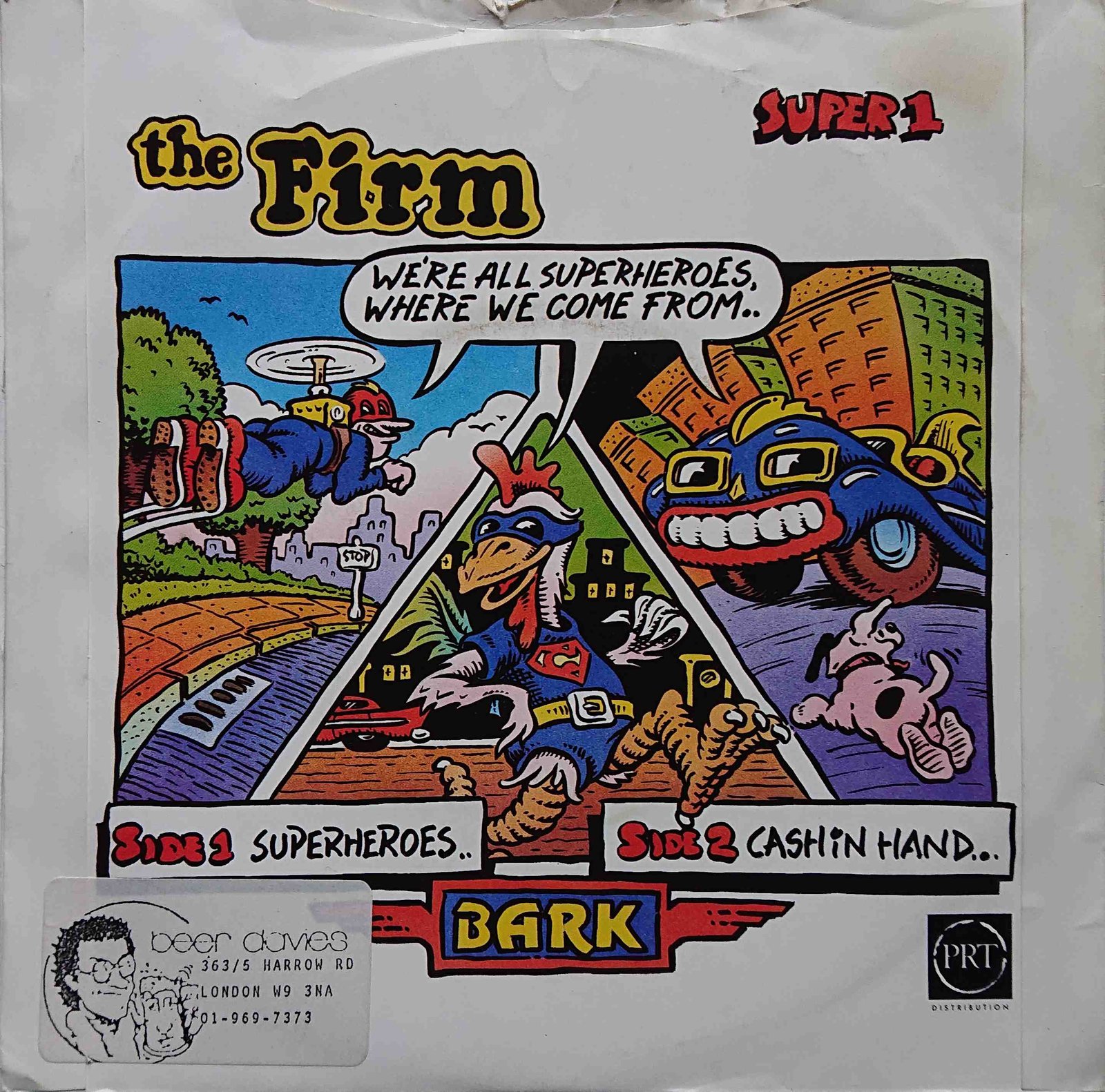 SUPER 1 Superheroes The Firm  Back cover of SUPER 1